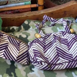 Navy Chevron Women's Bag
